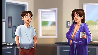 Summertime Saga - Stepmom Seduced Stepson to Fuck her - Animated Porn