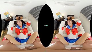 Beautiful asian vixen horny VR porn clip