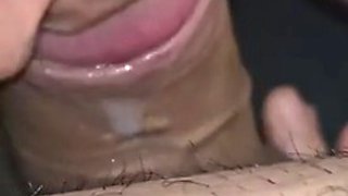 Step mom continue sucking step son dick after he cum