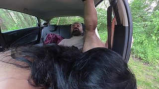 Hairy Christina Santes Banging in the Car
