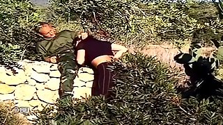 Outdoor Hard Fuck With A Horny Soldier