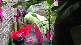 Desi Aunty Takes Bath After I Fuck Her Tight Pussy Doggy Style - SAFI TV
