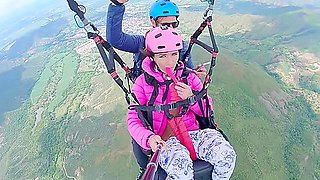 Squirting While Paragliding In 2200 M Above The Sea ( 7000 Feet ) - Footjob