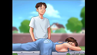 Stepmom, anime fuck, masturbating