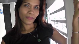 Petite Thai Girl Fucked By A Huge White Cock In Pov