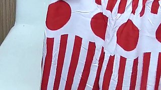 Hindi Teen Stepson Sneakes Behind Stepmom Changing Clothes and She Likes This in Hindi Audio