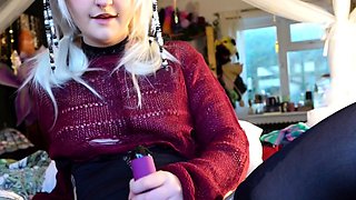 Curly Blonde Teen Records Solo Dildo Masturbation More at