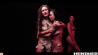 Valentina Nappi & Sonya Blaze Lesbian Fingering - BBW Babe Hogtied & Creamy 4K Porn