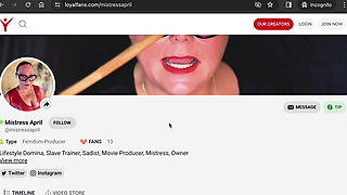 Dominatrix Mistress April - The pervert in the Woodroom