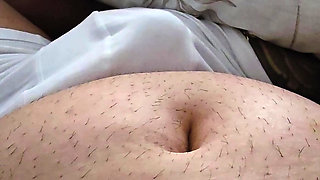 Step mom hand slip under step son white panties get his hard dick