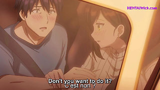 Wet Pussy Gets Fingered in the Car Until She Can't Stop Squirting (Hentai Porn) Subbs