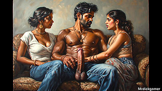 Stepmom and son's friends gangbang with hot milf