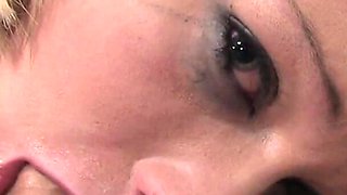 Blonde teen gets a rough ass fucking