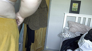 real amateur chubby girl with tattoos tries on bras and dresses for you