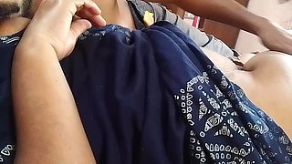 Indian Nurse Massages and Soothes Her Breast by Sucking Her Front