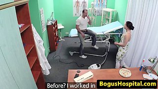 cleaner sucks doctors cock before fucking