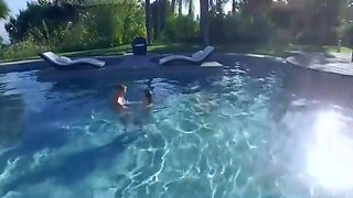 Blonde Babe Masturbation In The Swimming Pool - Tali Dova And Blake Bartelli