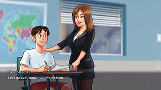 Desi aunty make new romantic seen in summer time