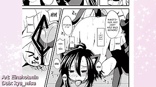 Lesbians engage in filthy BDSM pet roleplay (COMIC DUB)