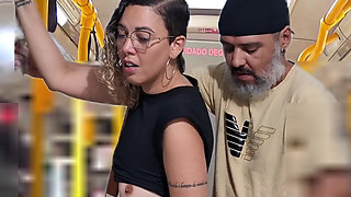 Slutty Student Gets Cumshot on the Bus