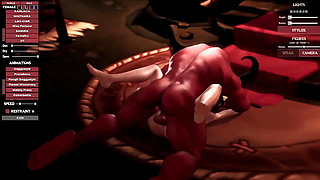 Demon and pretty woman Elastigirl Helen Parr Asshole Fuck The Incredibles