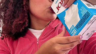 Get Ready with Me for a Custom Fart Fetish Video Drinking Milk and Getting Super Gassy
