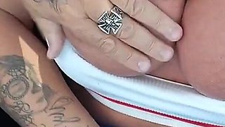 I Take Out My Tits and Fuck Myself in the Car so They Can See Me.