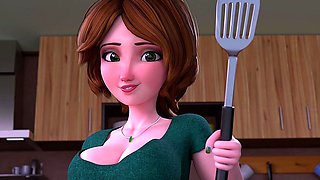 Aunt Cass Bends Over for Big Creampie