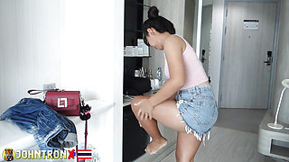 JohnTronX - Beautiful Thai amateur sucks my dick and lets me fuck sensless