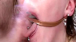 Chubby French amateur Morgane Sensualle gets rough anal fucked and showered with jizz and piss