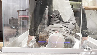 Mistress Pees Into Slave's Mouth in Different Outfits and Poses