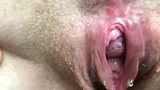 Close-Up My Wide Open Pissing Pussy