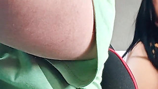 My BBW Passenger Shows Me Her Tits in the Taxi - Uber