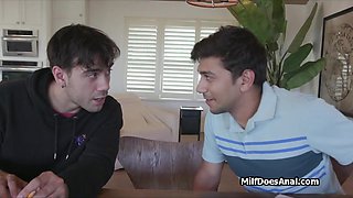 Double penetrating mommy Asian tutor