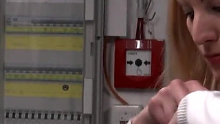 Caught by the Boss - as Punishment She Has to Blow Hard