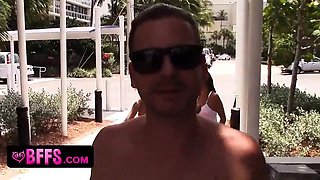 Beach volleyball stunners in an epic group fuck