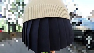 Japanese schoolgirl upskirt in public part5