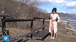 [Outdoor exposure] Because it is on a high ground, I was 💦 seen by the dump truck below. Please come to the fan site for the continuation!　　Japanese/Outdoor/Japanese/shaved/Shaved/hentai/asia