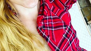 Small titted brunette amateur anal nailed at home