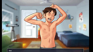 Summertime saga: big boobs MILF got her tit stuck on breast pump ep 114