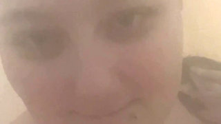 BBW Plays in the Shower