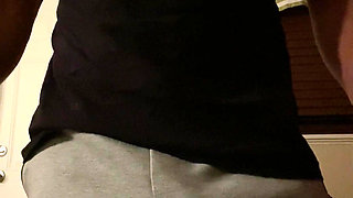 Grey Sweat Pants Slow Strip