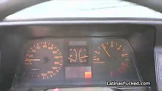 This no bra busty Latina amateur likes it rough