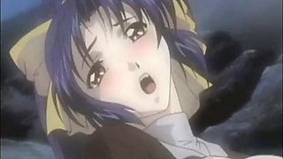 Cum covered japanese anime slut in fuck session gets banged