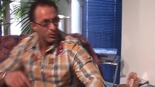 Huge Facial for Big Boobed German Blonde Whore