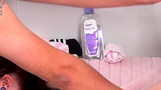 Skinny Slutty Teen Gets Touched by Her Stepbrother While Parents Are at Work