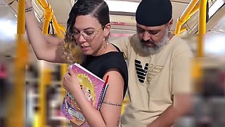 Slutty Student 18+ Gets Cumshot In Public On The Bus With Verified Amateurs