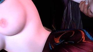 3D Cute Asian Cosplay Babe Naked Her Perfect Boobs Got Fucked by Old Dick