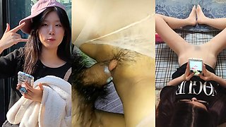 Korean Cutie WooHyun Takes a Stocking Fuck in Home