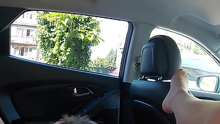My Stepson Licks My Pussy in Car While We Wait for His Daddy to Come. Xstepmommyx